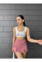 Women's Thick Strap Button Detailed Crop Top Bustier - 7