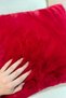 Plush Rabbit Throw Pillow Cover Imported Premium Fabric - Red (square) - 6