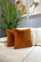 Plush Rabbit Cushion Cover, Imported Premium Fabric - Mustard - 4