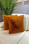 Plush Rabbit Cushion Cover, Imported Premium Fabric - Mustard - 3