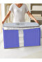 - Washable Cotton Gold Home Sweet Home Blue Striped Window Big Bag 64X41X35cm D63B - 2