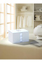 - Washable Cotton Home Sweet Home Text Beige Vertical Striped Large Bag 41x64x35cm D117