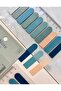 10 Colorful Ruled Blue Shades Oval Pet Index/Index Sticker/Postit/Post-It/Note Paper/Bookmark - 4