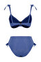 Lacivert Bağlamalı Balconette Kaplı Regular Yüksek Bel Bikini Takımı TBESS24BT00136 - 8