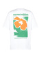 White 100% Cotton Back and Front Oversize/Wide Pattern Knitted T-Shirt TWOSS24TS00056 - 8