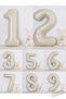 Retro Safari Theme Coffee Shades Balloon Set Forest Animals Giraffe Monkey Cream Number Foil Balloon - 3
