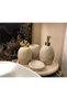DROP - BEIGE MARBLE BATHROOM SET - 5 PIECES - OVAL LINE