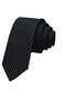 ربطة عنق سوداء بنمط صغير مع صندوق خشبي - منديل جيب - أزرار أكمام - مجموعة جوارب - 7