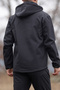 Siyah Kapüşonlu Softshell Mont - 3