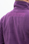Purple Color Single Robe Three Pocket Zippered Fleece Cardigan - 6