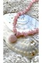 Pink Quartz Stone Natural Stone Cracked Stone Pendant with Heart End