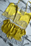 French Lace Oil Green Pajama Set - 4