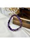 Purple Agate Stone Faceted Cut Bracelet - 2