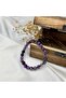 Purple Agate Stone Faceted Cut Bracelet