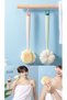 2in1 Shower Body Brush With Bristle And Loofah Long Handle Back Brush Relaxing Bathroom Washcloth Scrub