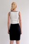 Women's Lycra Knitted Short Straight Black Skirt - HK6781 - 4