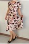 Women's New V-neck Color Midi Summer Woven Dress 5C-2206 - 2
