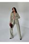 Light Khaki Belted Jacket Trousers Set - 2