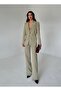 Light Khaki Belted Jacket Trousers Set - 6