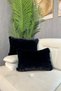 Plush Rabbit Throw Pillow Cover Imported Premium Fabric Rectangular - Black - 2