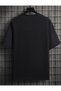 Crew Neck Unisex Cotton SMILE Printed Black Youth Oversize T-Shirt and Kids T-Shirt - 3