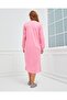 Solid Color Wide Cut Roak Pink Color Nightgown - 4