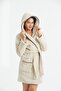 Women's Hooded Embroidered 100% Bamboo Short Dressing Gown - 3