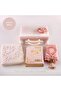 Beaded Box Dowry, Shawl + Prayer Rug + Quran Gift Set (Hafiz Size 14X20Cm. Velvet, Powder Pink)