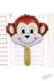 Retro Safari Theme Coffee Shades Balloon Set Forest Animals Giraffe Monkey Cream Number Foil Balloon - 6
