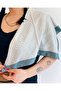 MINIMAL STRIPED GREEN SATIN SCARF - 4