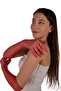 Elegant Bright Jewelled Bridal Wedding Gloves Red - 4