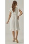 MUSLIN RIFFLE MIDI DRESS WITH VALVE - 5