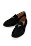 Men's Genuine Leather Black Suede Loafer Shoes - 5