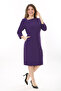 Women's Plus Size Purple Lycra Crepe Fabric Lined Hidden Zipper Dress 65N37656 - 7