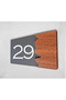 Woodenseri Horizontal Plexi Wooden Detailed Uv Printed Apartment Apartment Hotel Office Door Number Door No:29 - 2