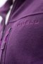 Purple Color Single Robe Three Pocket Zippered Fleece Cardigan - 4