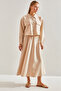 Women's Beige Modest Skirted Top and Bottom Hijab Set 60151016