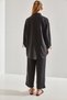 Women's Black Modest Sleeves Tie-Up Ayrobin Fabric Hijab Set 60151006 - 3