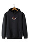 Unisex Hooded Front Butterfly Printed Slim Fit Kangaroo Pocket Sweatshirt