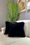 Plush Rabbit Throw Pillow Cover Imported Premium Fabric - Black (square) - 5