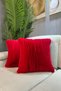 Plush Rabbit Throw Pillow Cover Imported Premium Fabric - Red (square) - 3