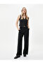 V-Neck Vest with Clasps and Flap Pockets - 2