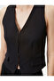 V-Neck Vest with Clasps and Flap Pockets - 5