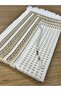 Velvet Glitter Woven Dowry Gift Prayer Rug Set with Prayer Beads - 4