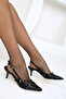 Black Women's Classic Heeled Shoes 18774 - 6