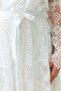 White Belted Lace Knitted Bridal Dressing Gown TBBSS24SB00002 - 6