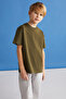 LORENZ-00% cotton short sleeve boy Khaki T-Shirt - 5