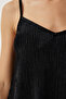 Women's Black Strap Velvet Mini Dress AA00028 - 5