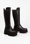Women's 8 cm Thick Sole Diving Fabric Boots - 2