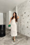 Women's Cream Lined Dress - 3